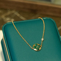 [Vera Jewelry]SUN MALACHITE 1 DIAMOND PINK GOLD BRACELET