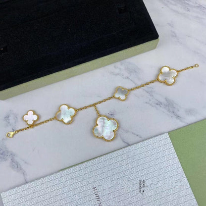 [Vera  Jewelry]MAGIC CLOVER MOP GOLD BRACELET 5 MOTIFS