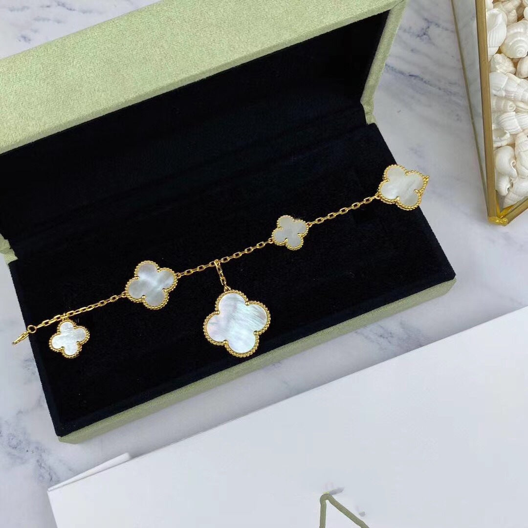 [Vera Jewelry]MAGIC CLOVER MOP GOLD BRACELET 5 MOTIFS