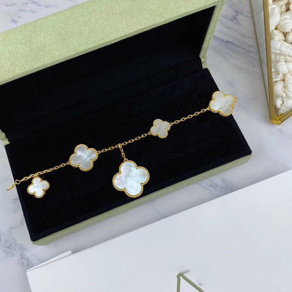 [Vera Jewelry]MAGIC CLOVER MOP GOLD BRACELET 5 MOTIFS