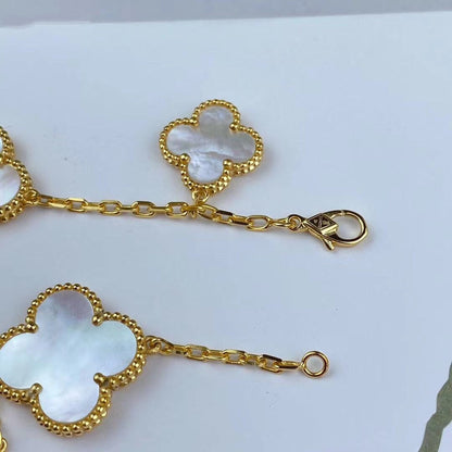 [Vera  Jewelry]MAGIC CLOVER MOP GOLD BRACELET 5 MOTIFS