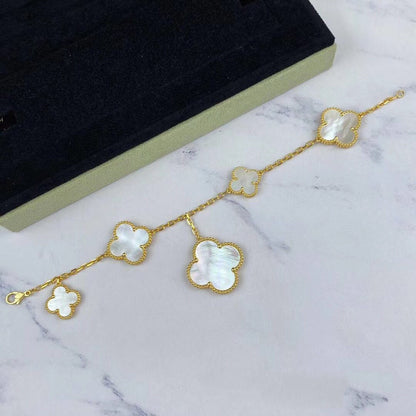 [Vera  Jewelry]MAGIC CLOVER MOP GOLD BRACELET 5 MOTIFS