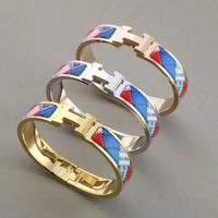 [Vera Jewelry]H BRACELET DOTTED BORDER 12MM