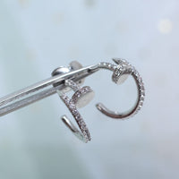 [Vera Jewelry]JUSTE EARRINGS 12.75MM SILVER DIAMOND