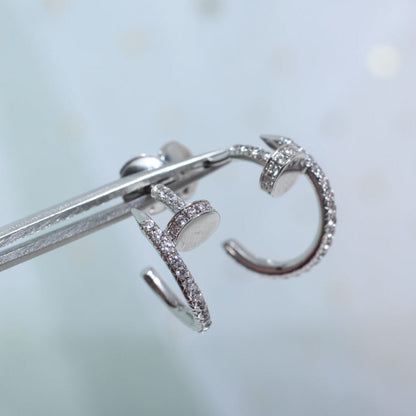 [Vera  Jewelry]JUSTE EARRINGS 12.75MM SILVER DIAMOND