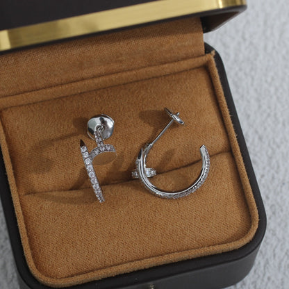 [Vera  Jewelry]JUSTE EARRINGS 12.75MM SILVER DIAMOND