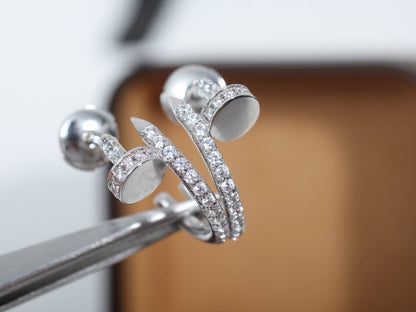 [Vera  Jewelry]JUSTE EARRINGS 12.75MM SILVER DIAMOND
