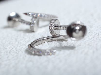 [Vera  Jewelry]JUSTE EARRINGS 12.75MM SILVER DIAMOND