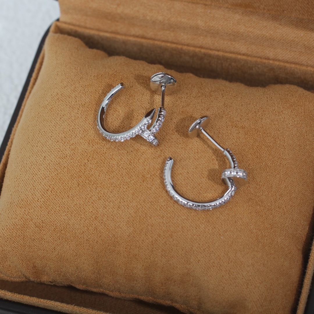 [Vera  Jewelry]JUSTE EARRINGS 12.75MM SILVER DIAMOND