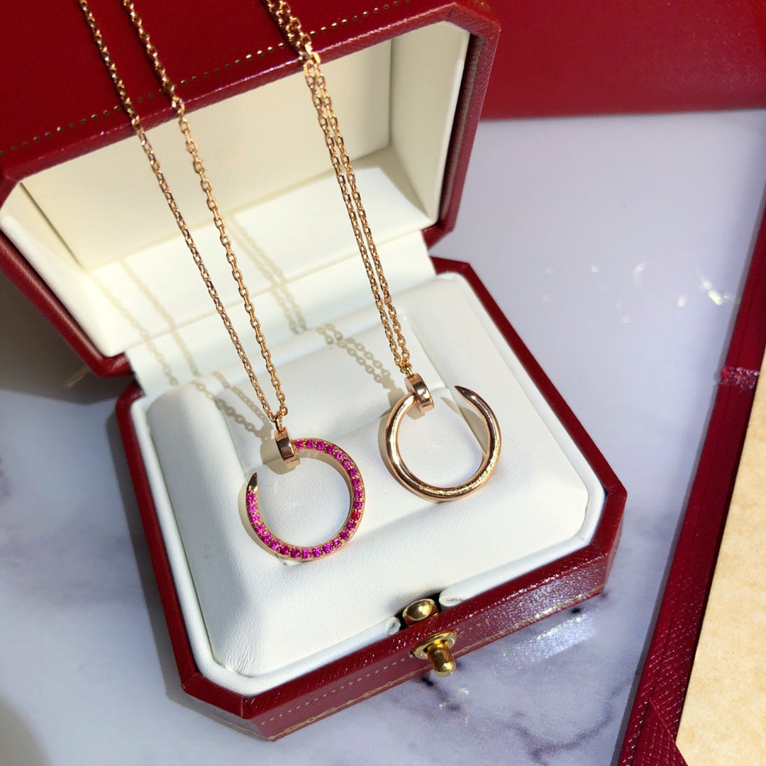 [Vera  Jewelry]JUSTE NECKLACE GOLD RED DIAMONDS