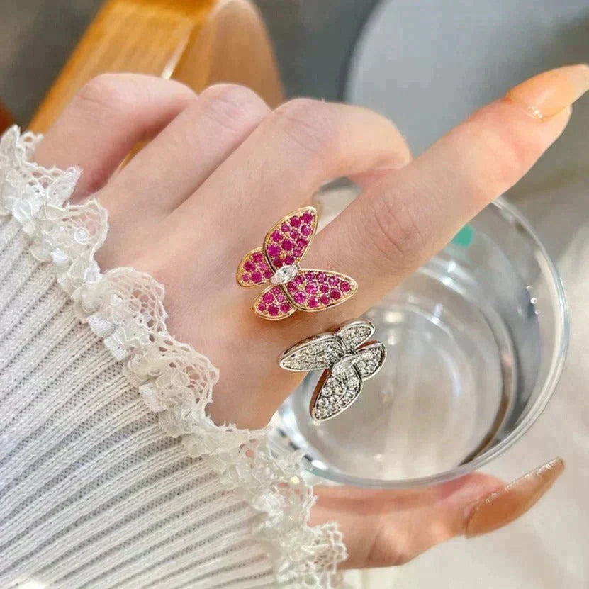 [Vera  Jewelry]TWIN BUTTERFLY DIAMOND RING