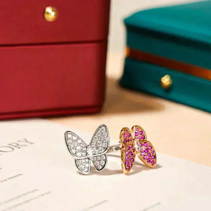 [Vera  Jewelry]TWIN BUTTERFLY DIAMOND RING