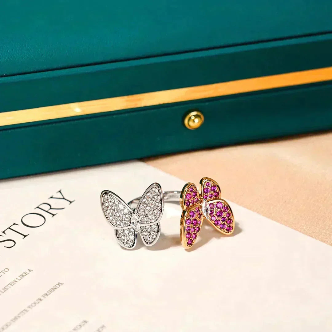 [Vera  Jewelry]TWIN BUTTERFLY DIAMOND RING