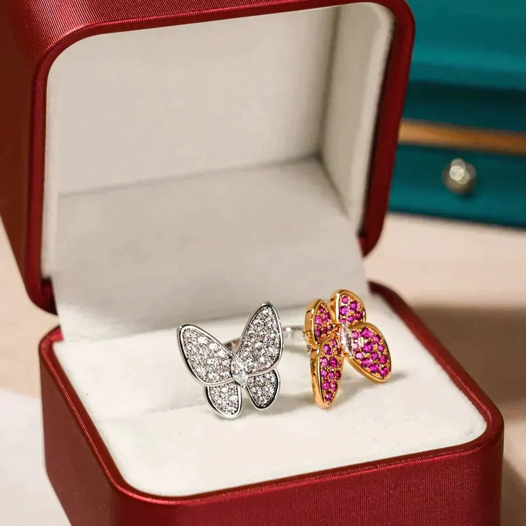 [Vera  Jewelry]TWIN BUTTERFLY DIAMOND RING