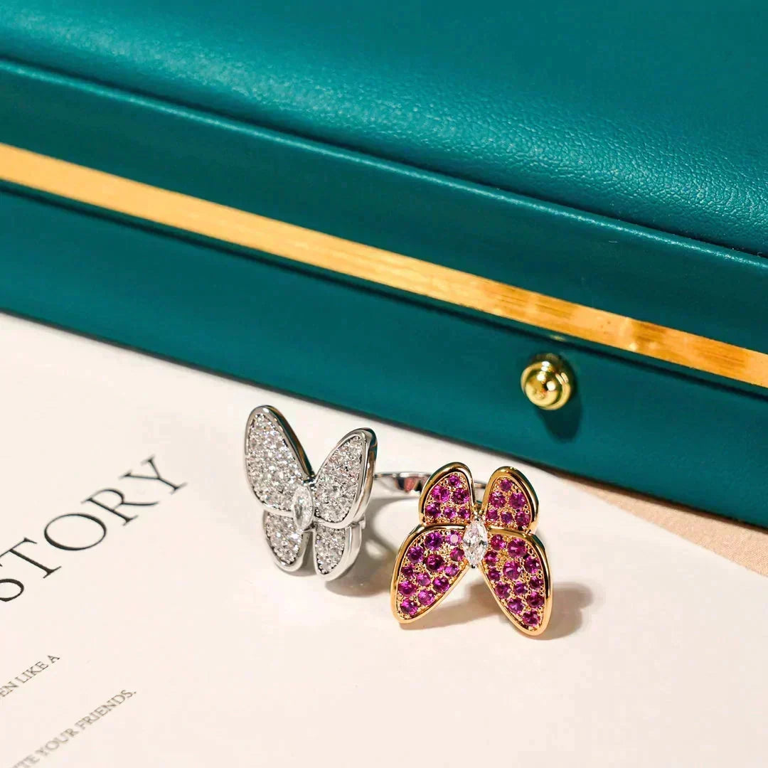 [Vera  Jewelry]TWIN BUTTERFLY DIAMOND RING