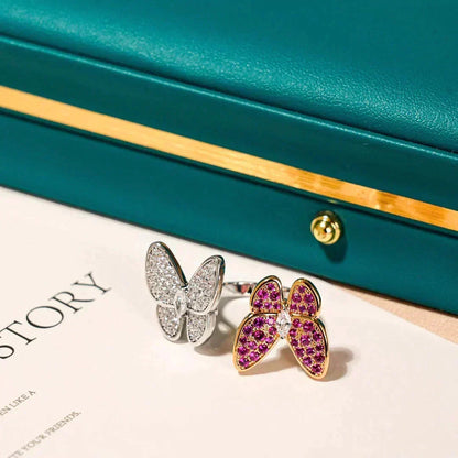 [Vera  Jewelry]TWIN BUTTERFLY DIAMOND RING