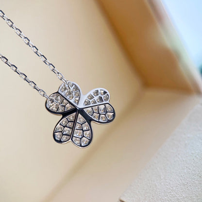 [Vera Jewelry]CLOVER DIAMOND NECKLACE SILVER