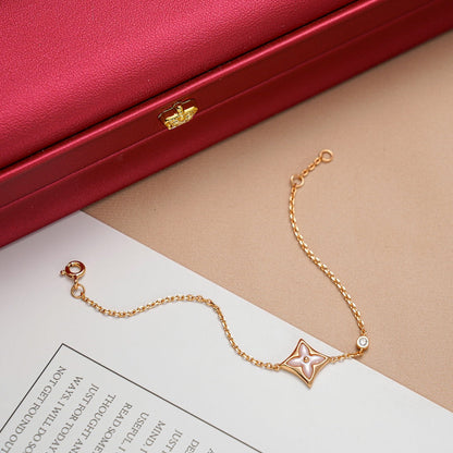 [Vera Jewelry]STAR 1 DIAMOND PINK GOLD BRACELET