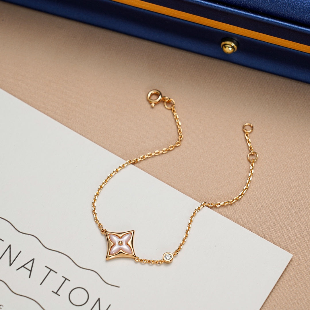 [Vera Jewelry]STAR 1 DIAMOND PINK GOLD BRACELET
