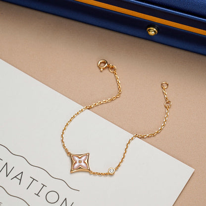 [Vera Jewelry]STAR 1 DIAMOND PINK GOLD BRACELET