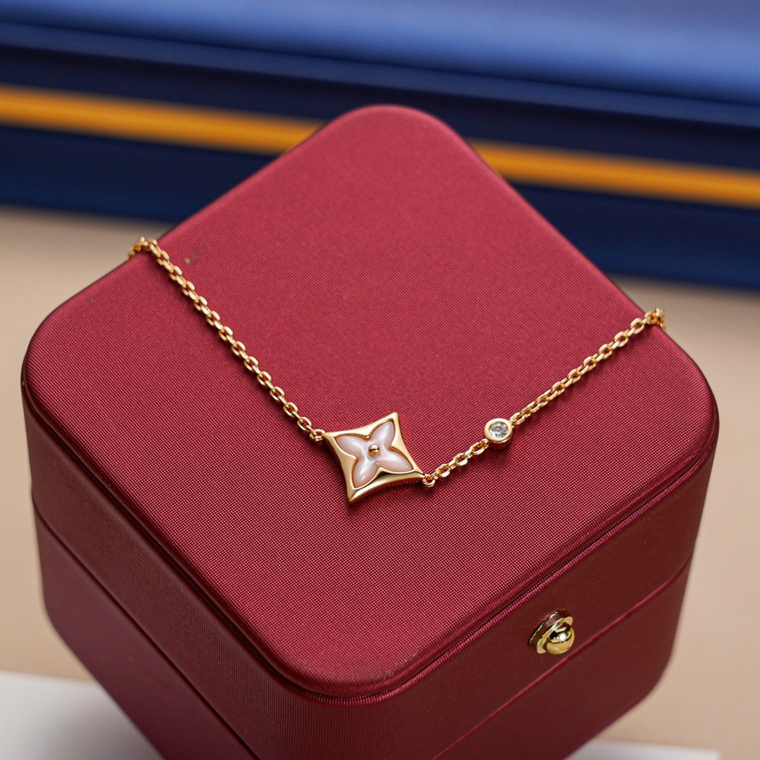 [Vera Jewelry]STAR 1 DIAMOND PINK GOLD BRACELET