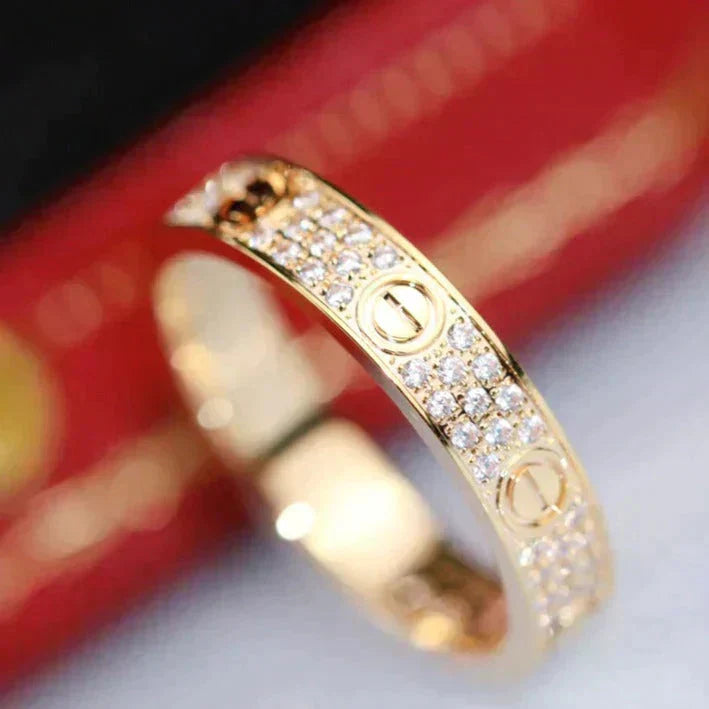 [Vera  Jewelry]LOVE RING 3.6MM DIAMOND PAVED