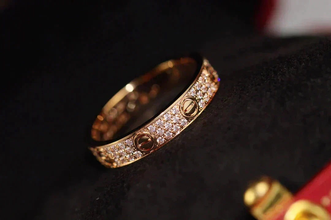 [Vera  Jewelry]LOVE RING 3.6MM DIAMOND PAVED