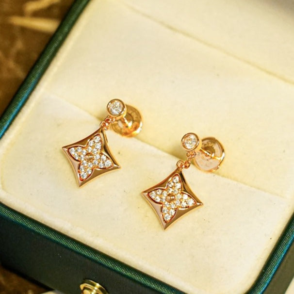 [Vera  Jewelry]STAR DIAMONDS EARRINGS GOLD