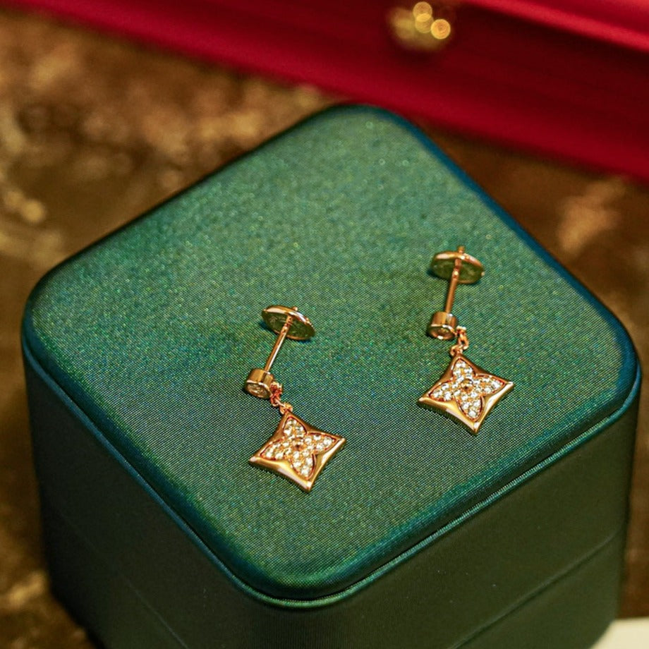 [Vera  Jewelry]STAR DIAMONDS EARRINGS GOLD