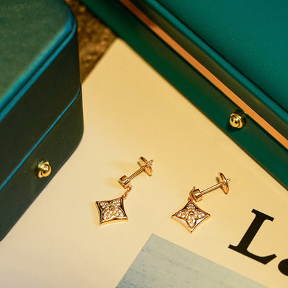 [Vera  Jewelry]STAR DIAMONDS EARRINGS GOLD