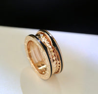 [Vera Jewelry]ZERO 1 PINK GOLD BLACK CERAMIC RING
