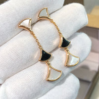 [Vera Jewelry]DREAM EARRINGS 3 MOTIFS ONYX MOP PINK GOLD