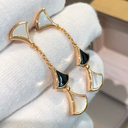 [Vera]DREAM OHRRINGE 3 MOTIVE ONYX PERLMUTT ROSÉGOLD