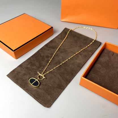 [Vera Jewelry]CHAINE VERSO BLACK CERAMIC NECKLACE
