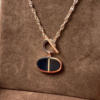 [Vera Jewelry]CHAINE VERSO BLACK CERAMIC NECKLACE