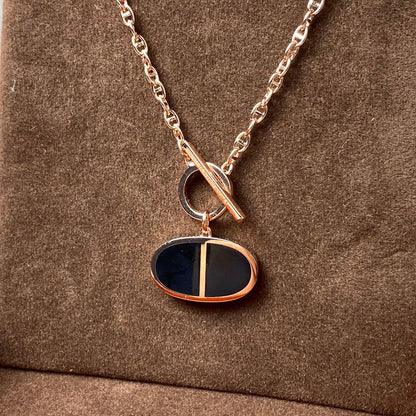 [Vera Jewelry]CHAINE VERSO BLACK CERAMIC NECKLACE