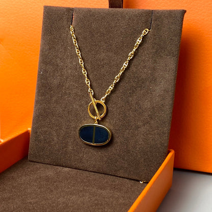 [Vera Jewelry]CHAINE VERSO BLACK CERAMIC NECKLACE