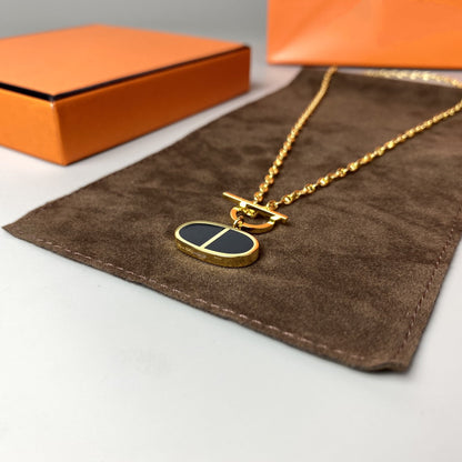 [Vera Jewelry]CHAINE VERSO BLACK CERAMIC NECKLACE