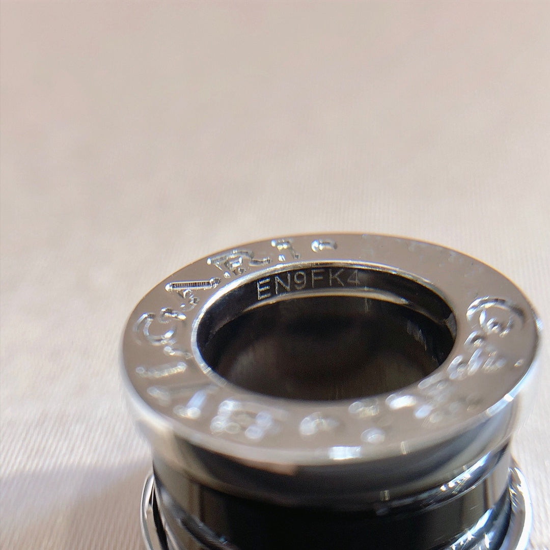 [Vera]ZERO 1 SCHWARZE KERAMIK-SILBER-HALSKETTE