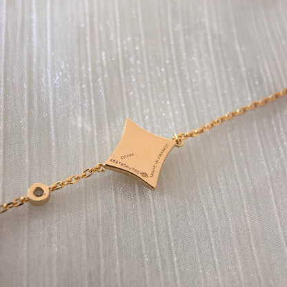 [Vera Jewelry]COLOR STAR CARNELIAN PINK GOLD DIAMOND BRACELET