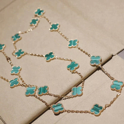 [Vera Jewelry]CLOVER 20 MOTIFS MALACHITE GOLD