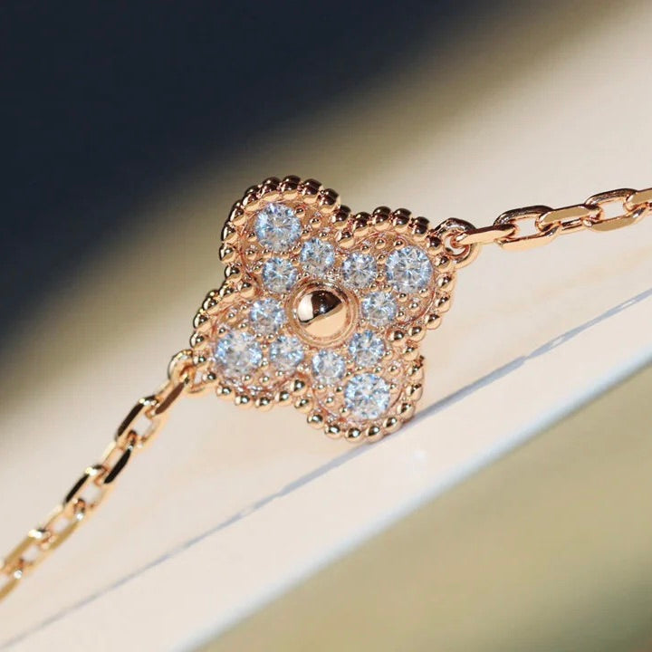 [Vera  Jewelry]CLOVER 20 MOTIFS LASER DIAMOND NECKLACE