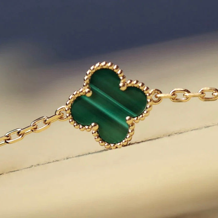[Vera Jewelry]CLOVER 20 MOTIFS MALACHITE GOLD