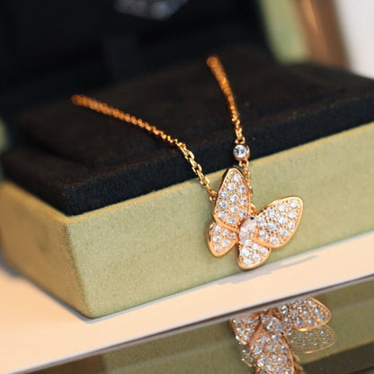 [Vera  Jewelry]BUTTERFLY DIAMOND NECKLACE