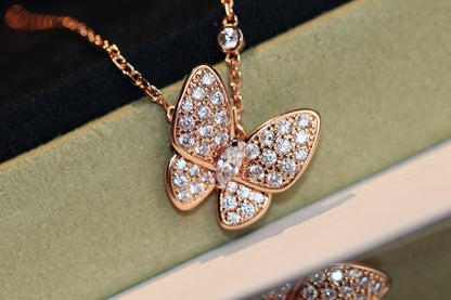 [Vera  Jewelry]BUTTERFLY DIAMOND NECKLACE
