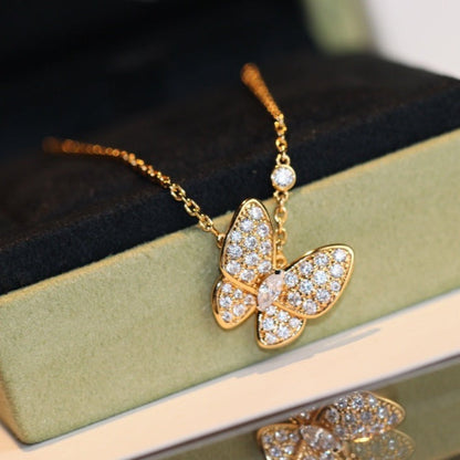 [Vera  Jewelry]BUTTERFLY DIAMOND NECKLACE