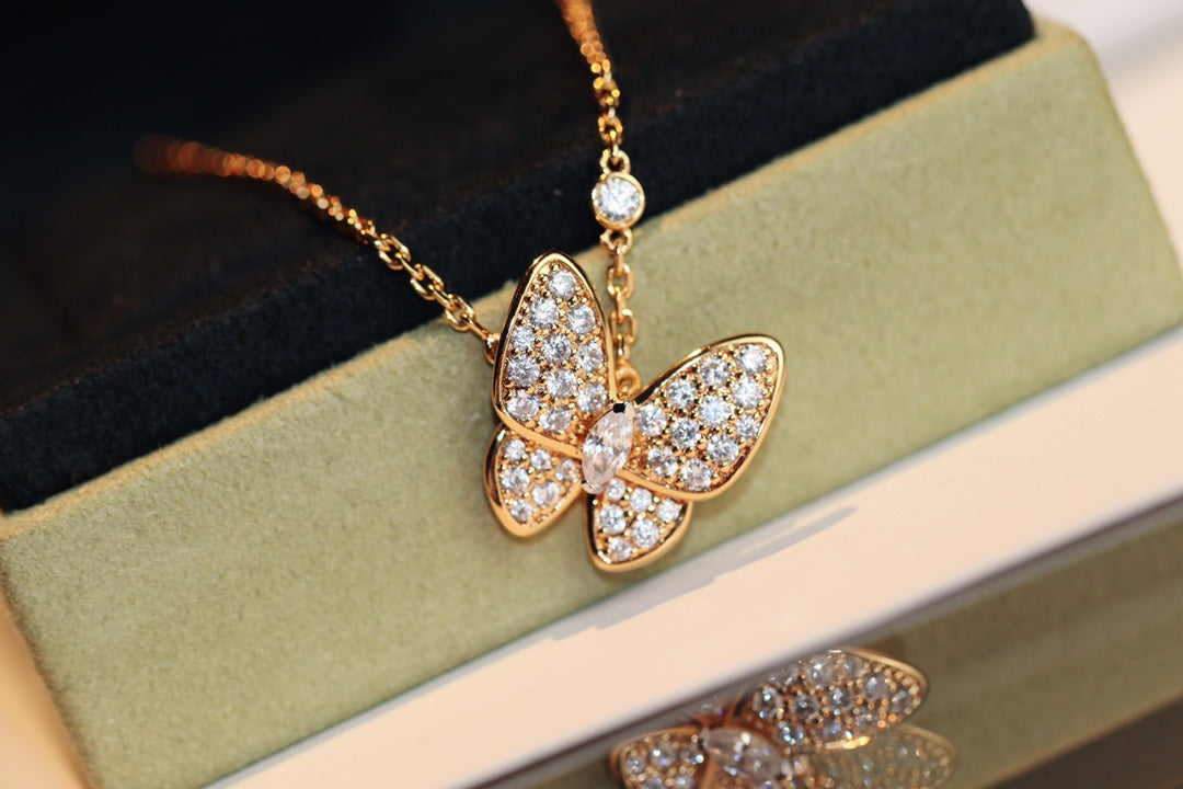 [Vera  Jewelry]BUTTERFLY DIAMOND NECKLACE