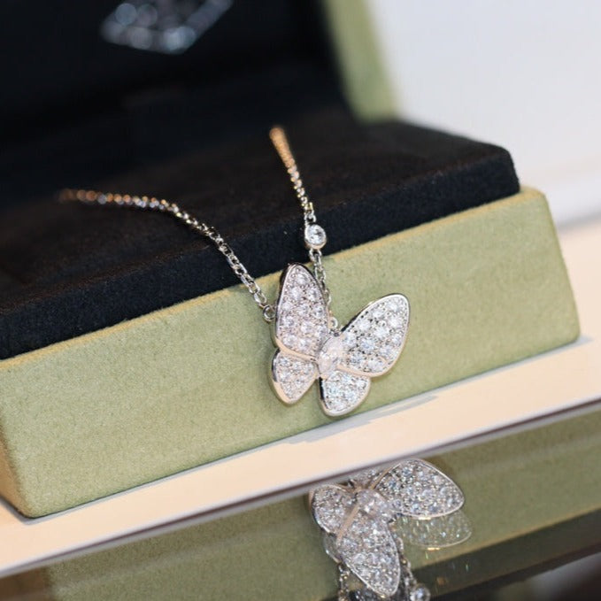 [Vera  Jewelry]BUTTERFLY DIAMOND NECKLACE
