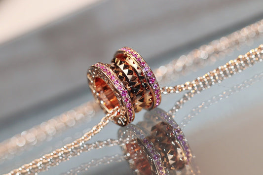 [Vera]ZERO 1 ROCK PINK GOLD PINK DIAMOND NECKLACE