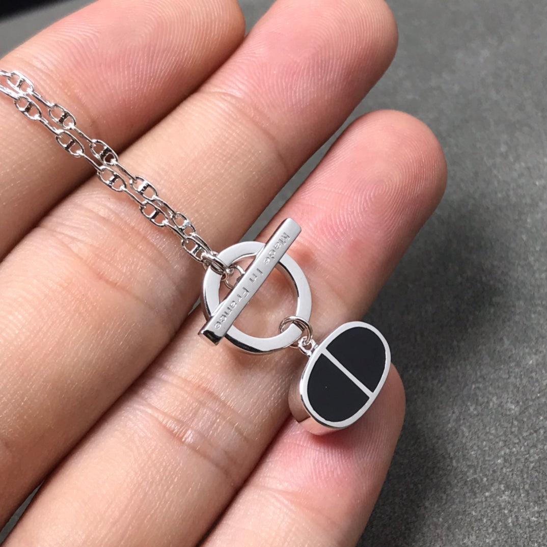 [Vera  Jewelry]CHAINE VERSO BLACK CERAMIC  NECKLACE